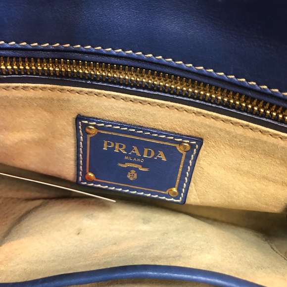 Royal Blue Prada Leather Clutch - Picture 4 of 6